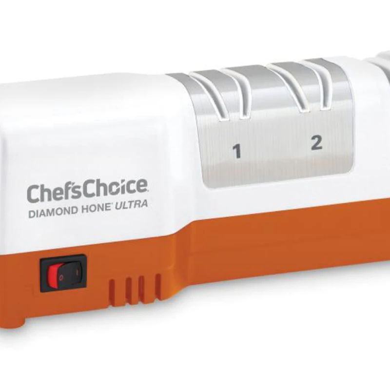 

's Choice 3-Stage Electric Knife Sharpener, White/Orange, D203 Kitchen Tool