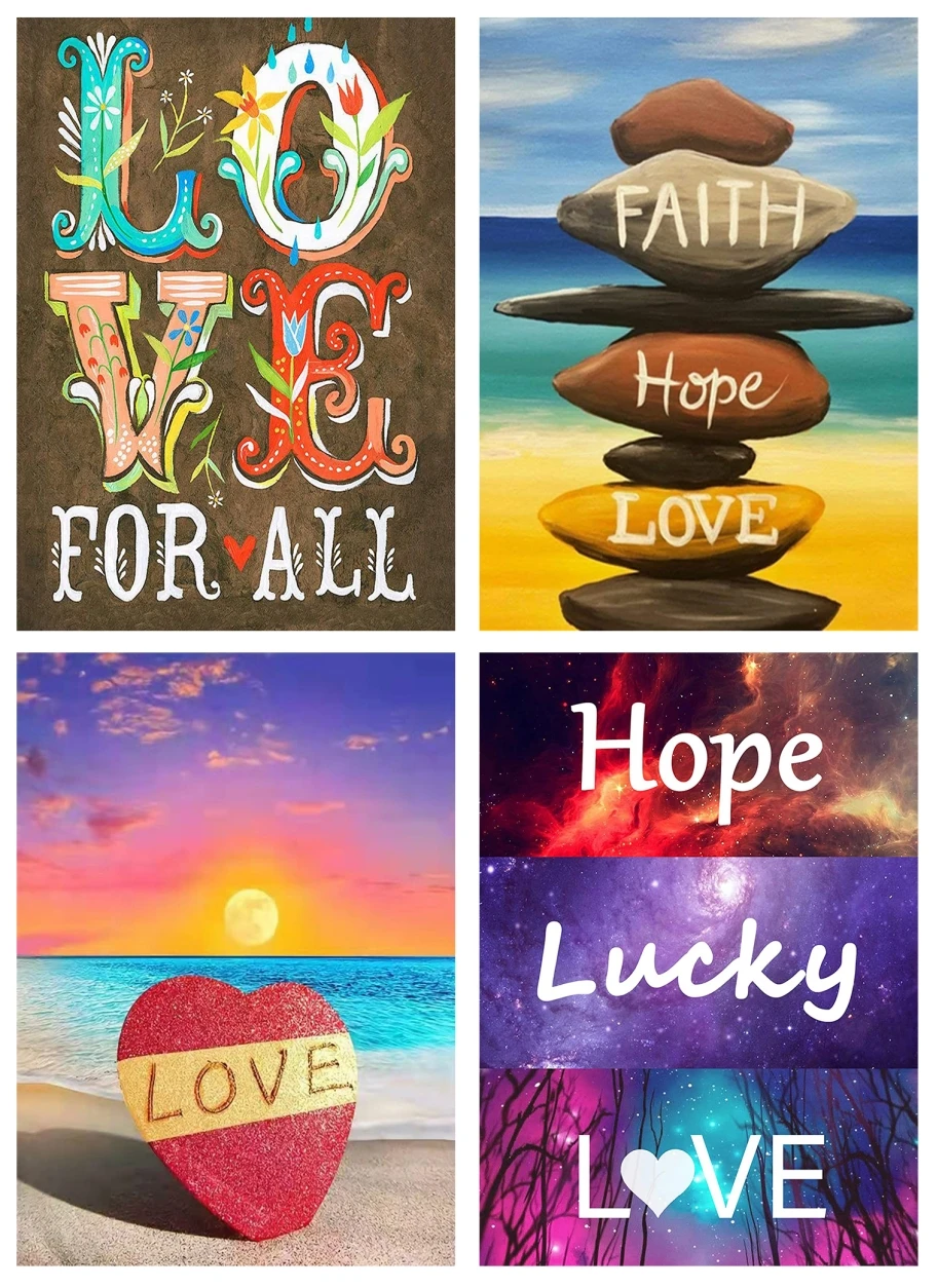 

5D Diamond Painting Love Full Square Round Diamond Art for Adults and Kids Embroidery Diamond Mosaic Home Decor