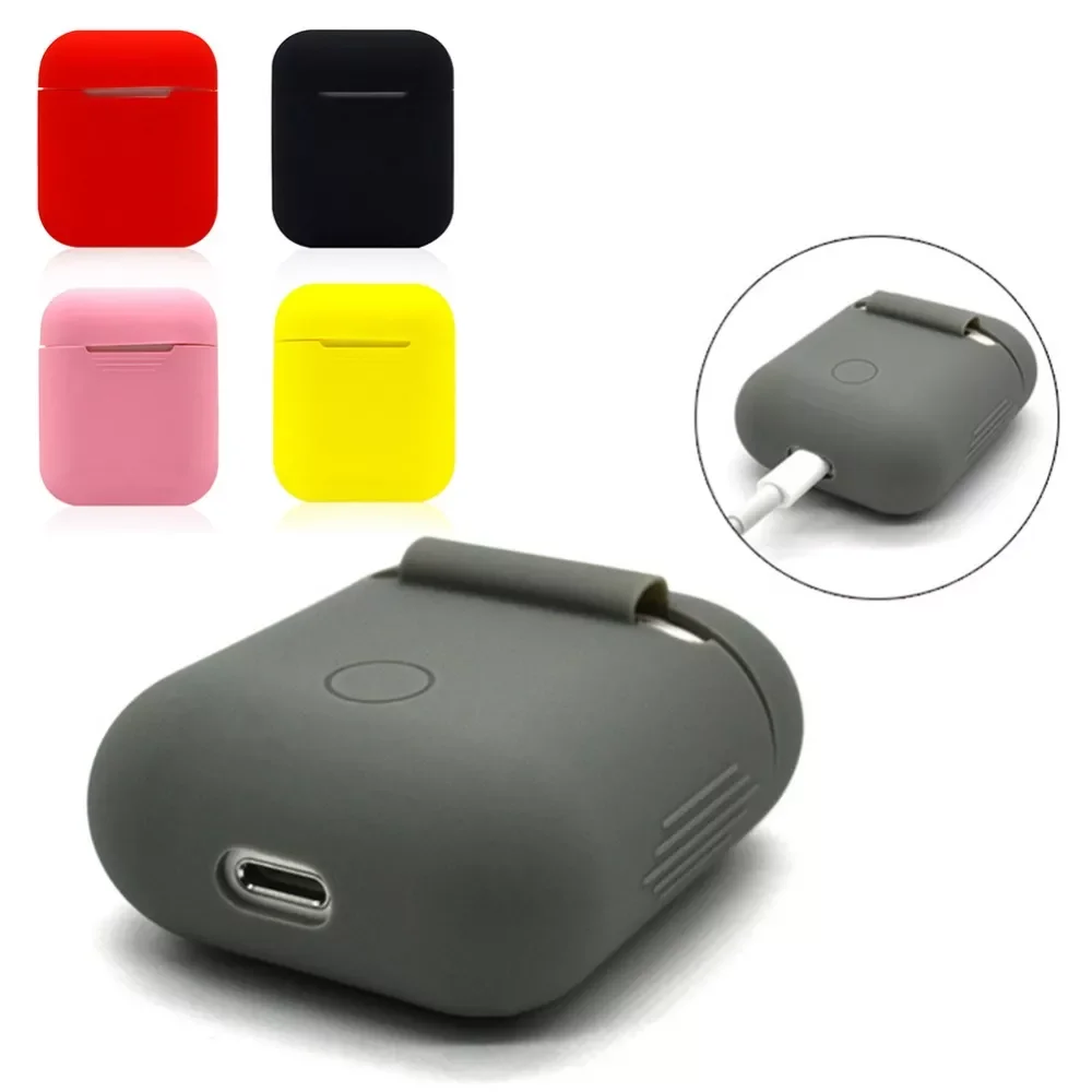 

9 Colors Silicone Headset Protective Case For Airpods Protective Sleeve Box Cover For Wireless Bluetooth-compatible Earphone