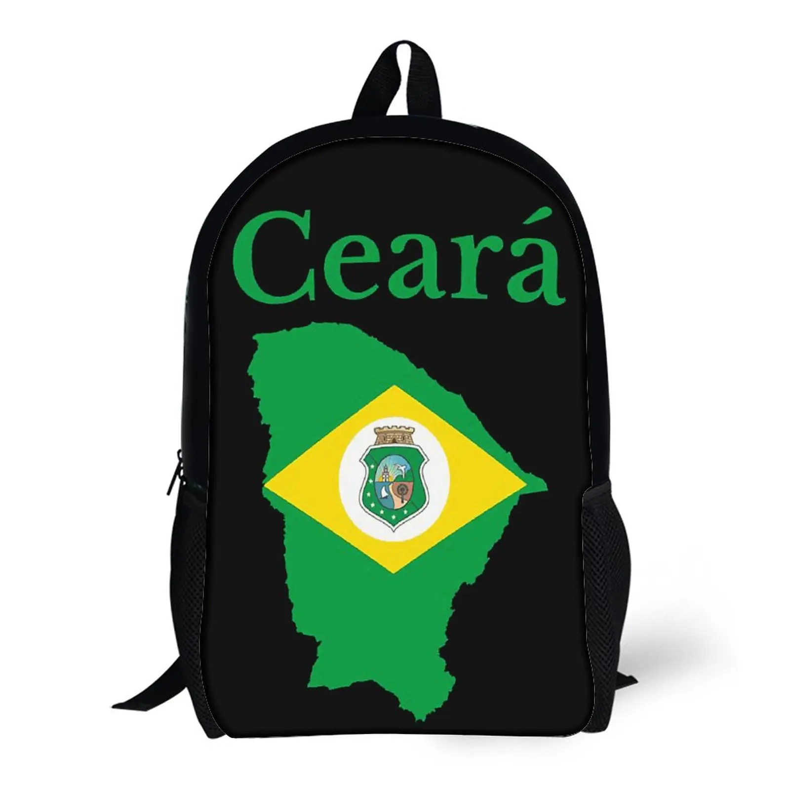 

State of Ceara Map Flag Brazil Durable Snug Infantry Pack17 Inch Shoulder Backpack Vintage Sports Activities Classic