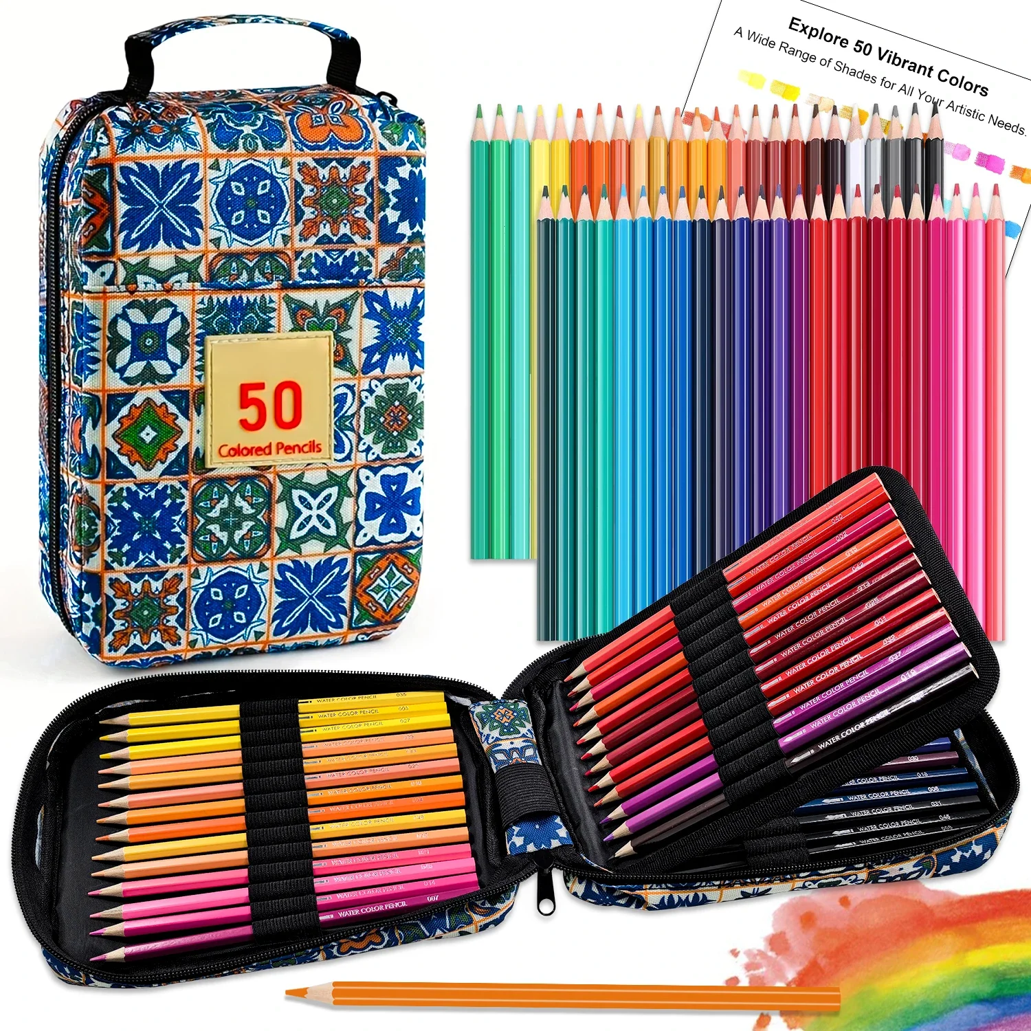 

Акварельные карандаши — профессиональный набор из 48/50/72/120 — красивые эффекты смешивания влажным или сухим эффектом — иде...