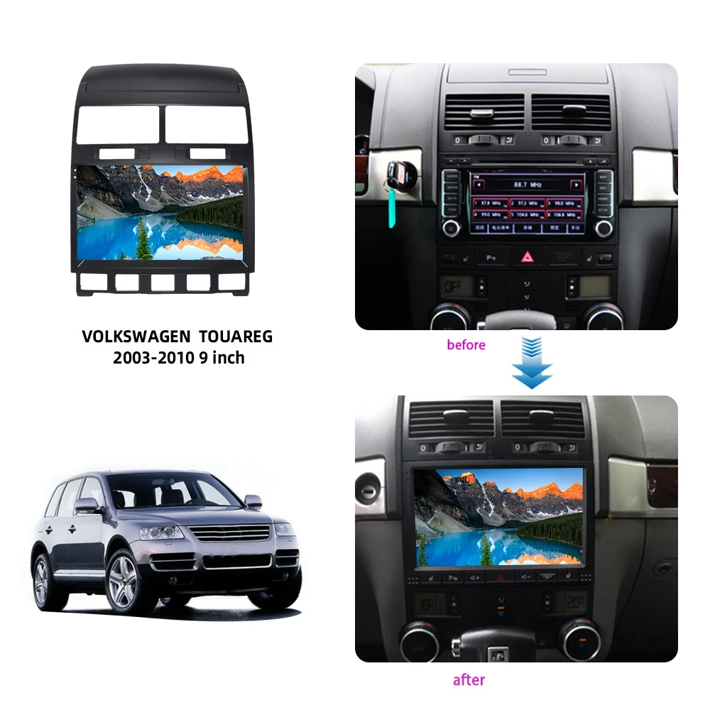 Автомагнитола Eunavi Android GPS для Volkswagen Touareg GP 2002-2010 мультимедийный проигрыватель