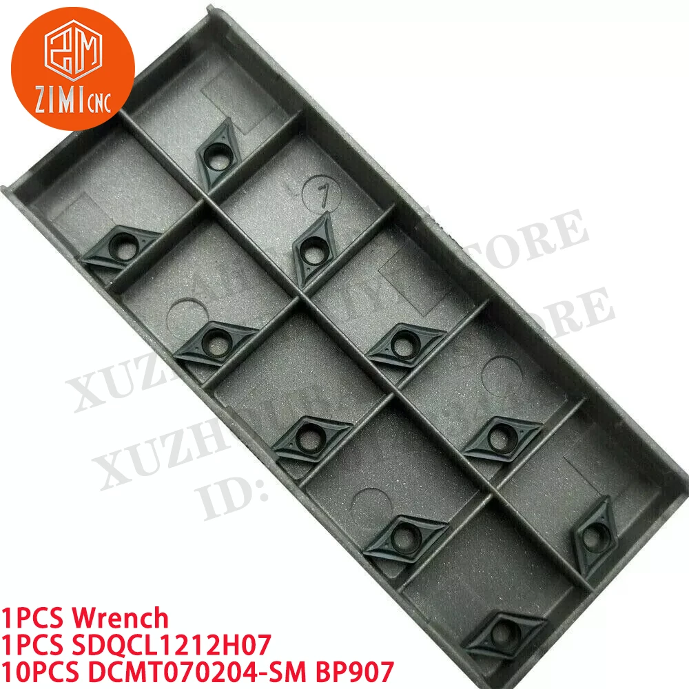 1PCS SDQCL1212H07 Держатель инструмента для внешнего точения токарного станка с ЧПУ + 10PC