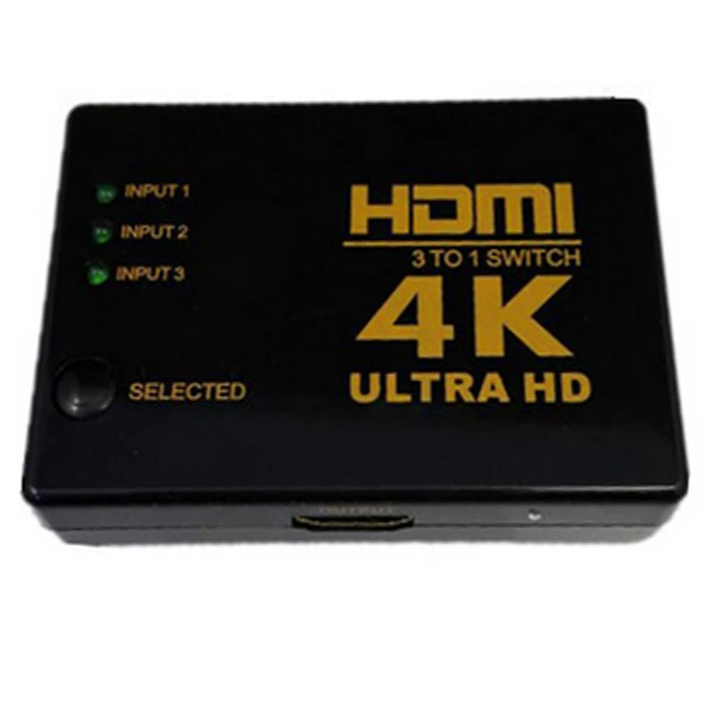 4K x 2K Мультимедийный Домашний Ultra HD 3 к 1 Мини 3D видео разделитель ТВ 1080P для HDMI