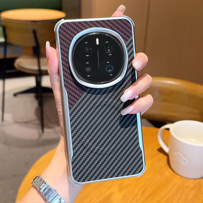 Фото Магнитный чехол для Honor Magic 7 Pro с текстурой карбона, цветной гальванизированный бампер-накладка на заднюю панель №5