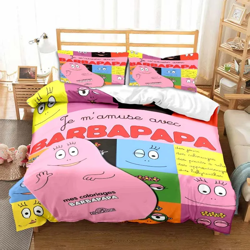 Комплект постельного белья с милым мультяшным рисунком мягкий пододеяльник для