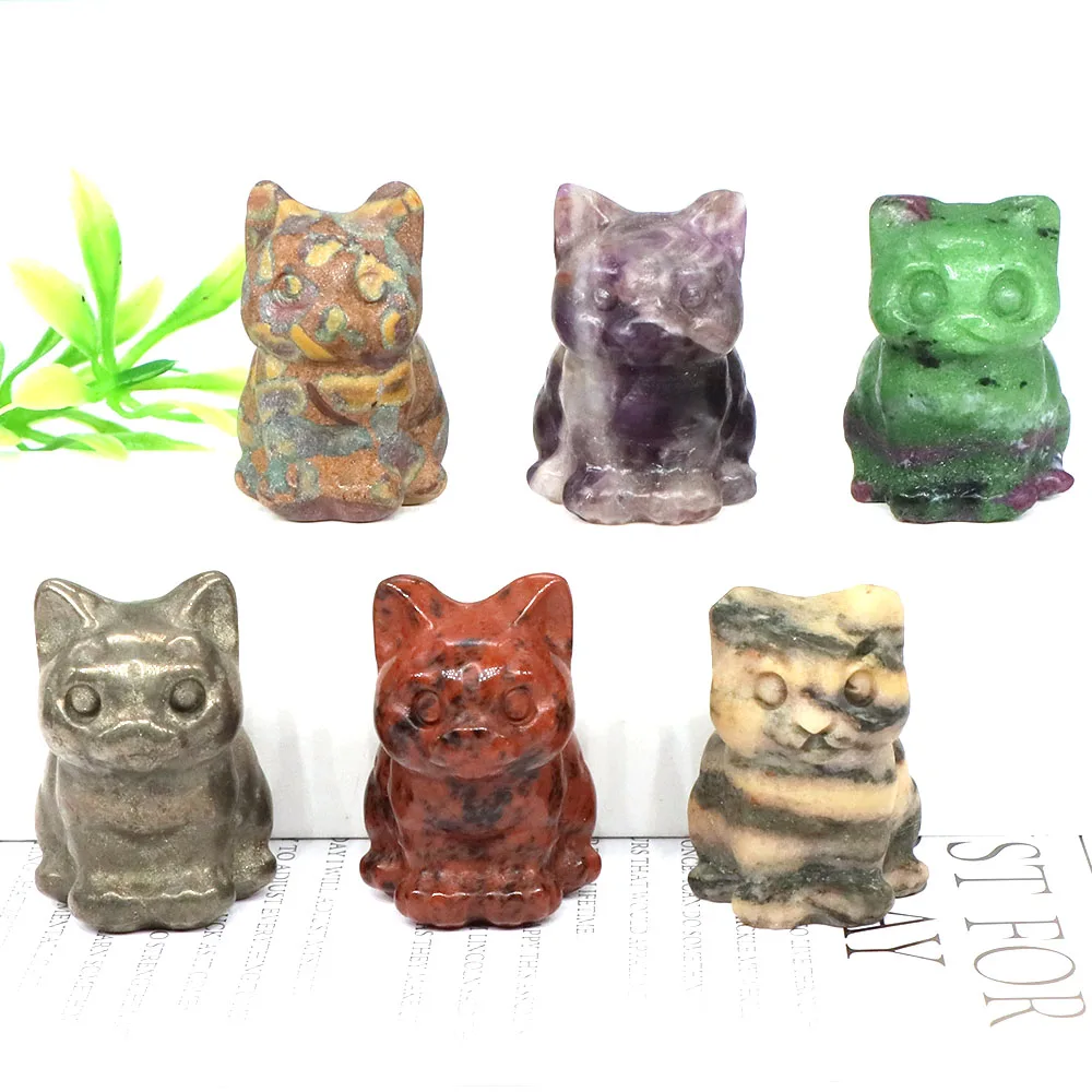 

1,2 дюйма, милая фотография, искусственный камень, статуэтка животного из драгоценных камней, украшение для дома, прекрасный подарок