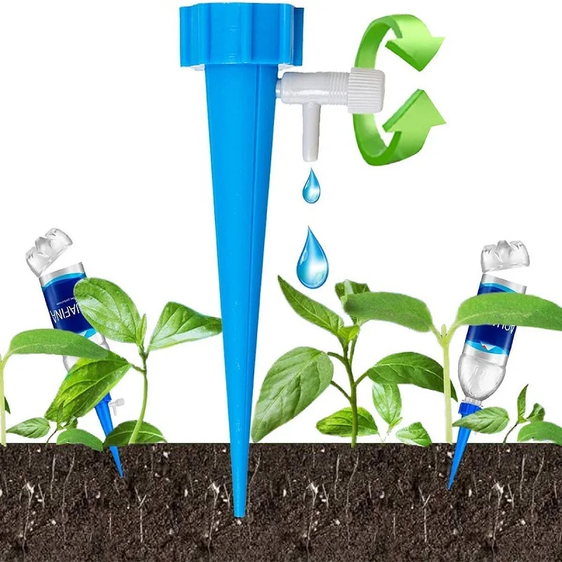 

Auto Drip Irrigation Self Watering Kits Plant Watering Spikes with Slow Release Control Switch Drip Irrigation Garden Gadgets