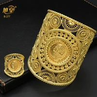 xuhuang 2022 luxury style cuff bangles with rings for women dubai wedding jewelry gifts african indian carve bangles wholesale