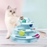 four layer cat turntable interactive educational cat toy cat tower relieve boredom toy ball cat and dog pet supplies
