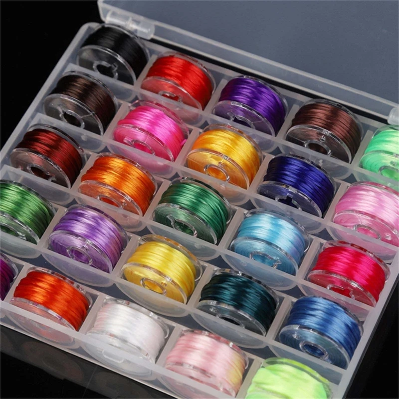 25 рулонов эластичного шнура для бисера с кристаллами дизайна ювелирных и