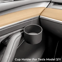 tesla water cup holder for model 3 model y coffee bottle holder water proof car coasters beverage holder interior accessories