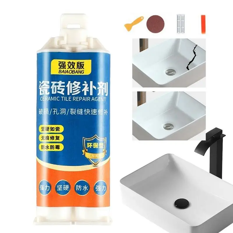 

Ceramic Tile Repair Strong Adhesion Cracked Tile Repair Kit High And Low-Temperature Resistance Tile Repair For Ceramic