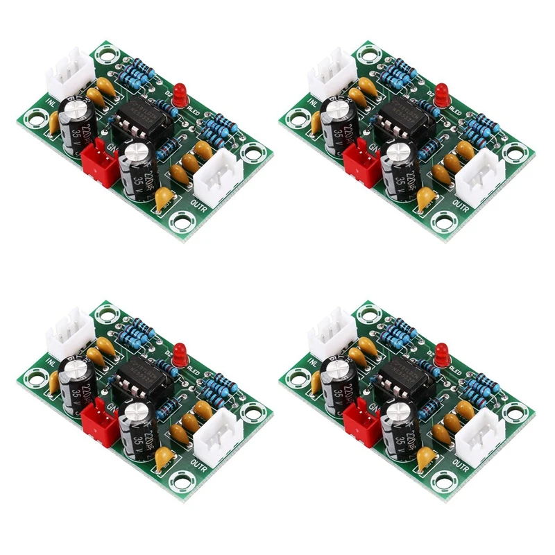

4X Mini Preamp Op Amp Module Amplifier Dual Channel NE5532 Preamplifier Tone Board 5 Times Wide Voltage 12-30V