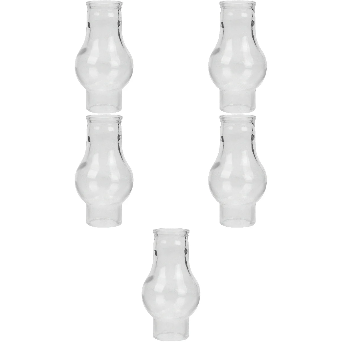 

5pcs Clear Chimney For Oil Lamp Windproof Lamp Shade Clear Kerosene Lamp Shade