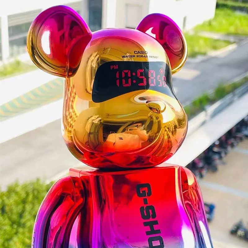 

Bearbrick 400% Shanghai Night Building Block Bear Decoration Trend Toy Doll Hand-made Joint Commemorative Collection Doll