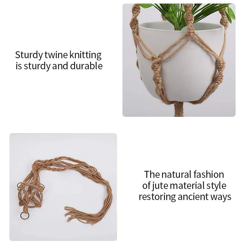 Акция! Кружевная вешалка для растений комнатная хлопковая подставка цветов