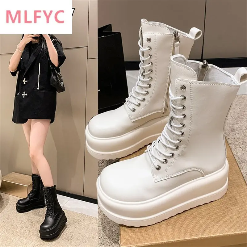 

Thick-soled women's boots 2022new muffin short boots women's single boots light non-slip heightening thin and thin elastic boots