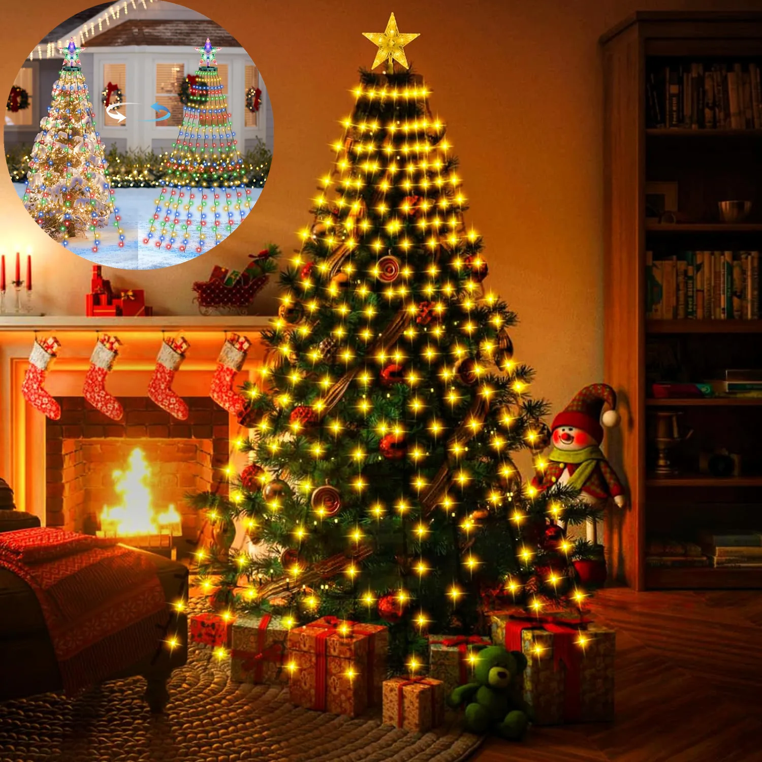 

СВЕТОДИОДНАЯ Гирлянда со звездами, 9 режимов, 400