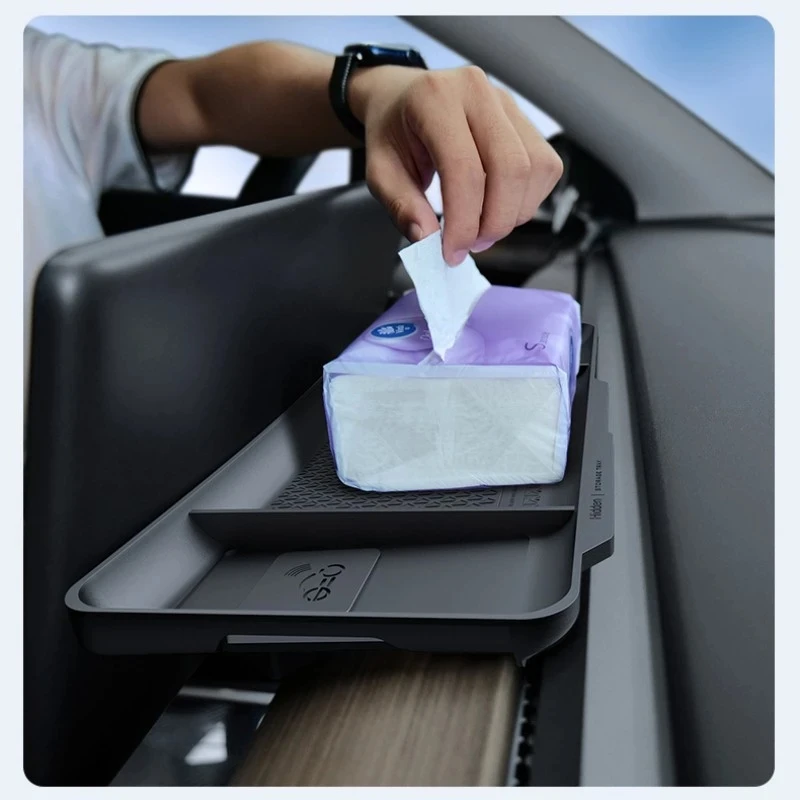 

For Tesla Model 3 Y Dashboard Storage Box Navigation Screen Rear Tissue Glasses Key Storage Tray Model Y 2023 Accessories