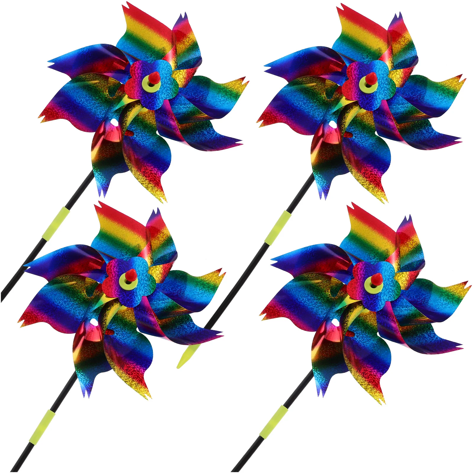 

4 Pcs Decorative Wind Spinner Pinwheels Drive Birds Garden Plastic Spinners Yard