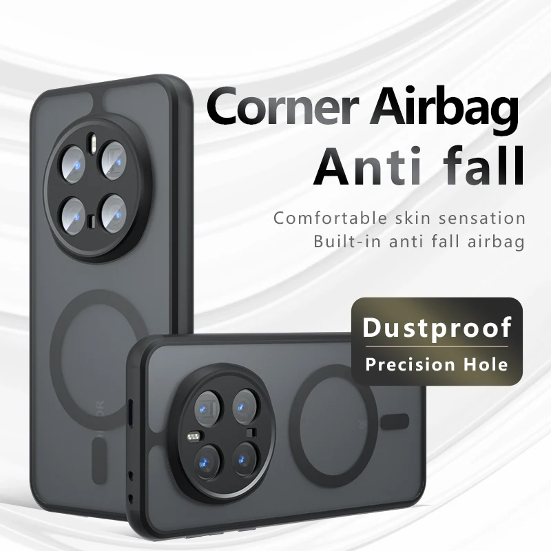 Для Honor Magic 7 Pro противоударный магнитный матовый чехол из ПК + ТПУ с защитой от