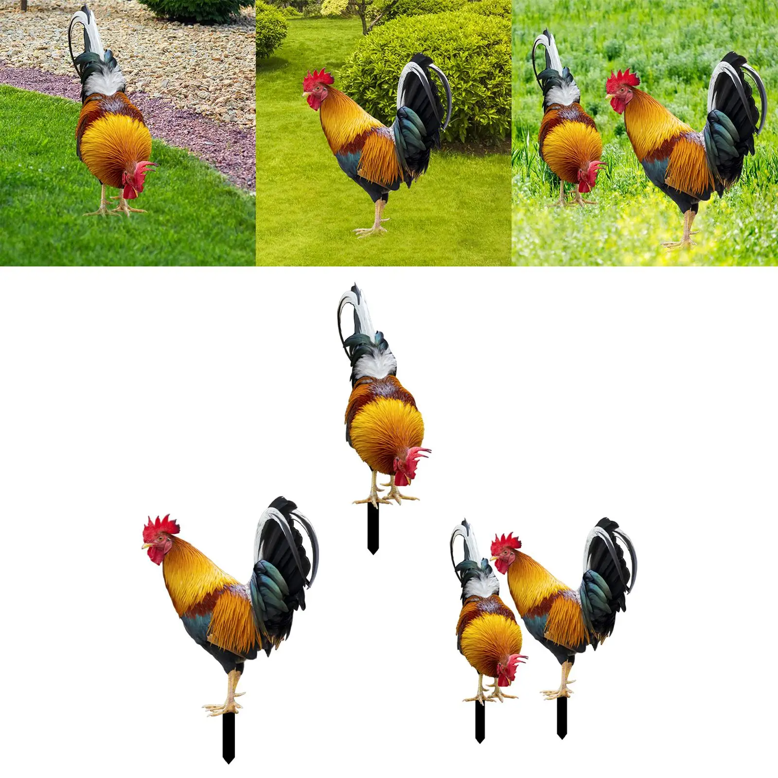 Статуя куриного животного колья статуя курицы акриловые фигурки куриные