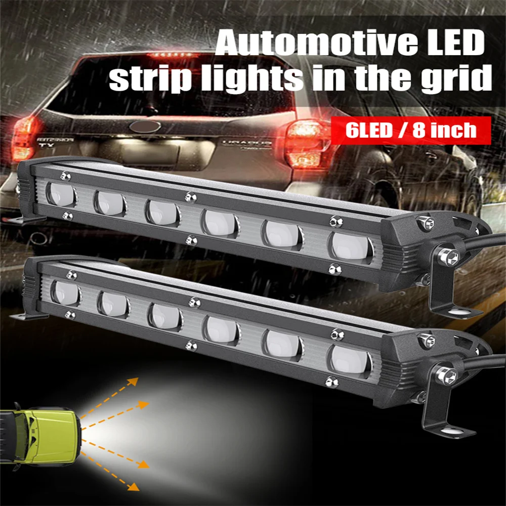 

1/2pcs18w 6 LED Car LED Work Light DRL Spotlight High Bright Auto Offroad SUV Truck Headlights Spotlight Driving Lamp 9-30V