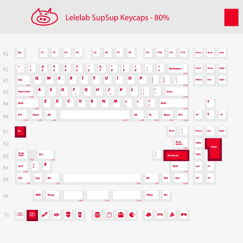 Белые прозрачные колпачки для клавиш MiFuny с 137 кнопками вишня оригинальная высота
