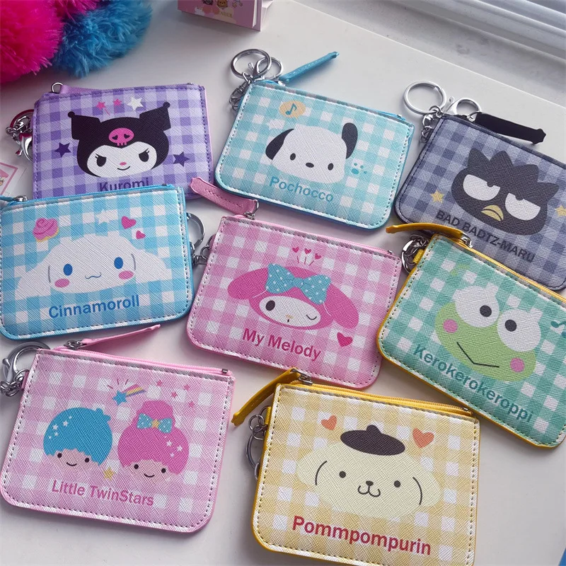 

Мультяшный Kawaii Sanrio многофункциональная сумка для хранения Kurumi Cinnamoroll кошелек с собакой Набор для карт кошелек для монет с брелоком подвеска