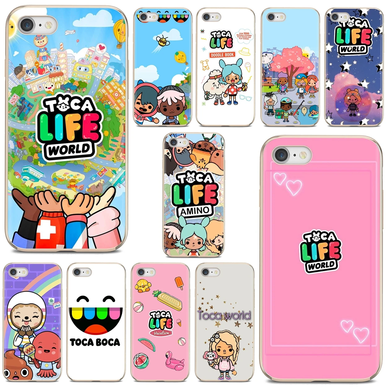 

For iPhone 10 11 12 13 Mini Pro 4S 5S SE 5C 6 6S 7 8 X XR XS Plus Max 2020 Games Toca Boca Toca Life World Silicone Cover Bag