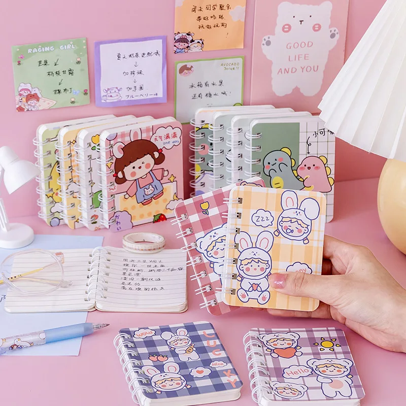 

Korean Cartoon Creative Fun Animal Notepad Student Pocket Mini Coil Notebook Office Portable Journal Cute Stationery Wholesale