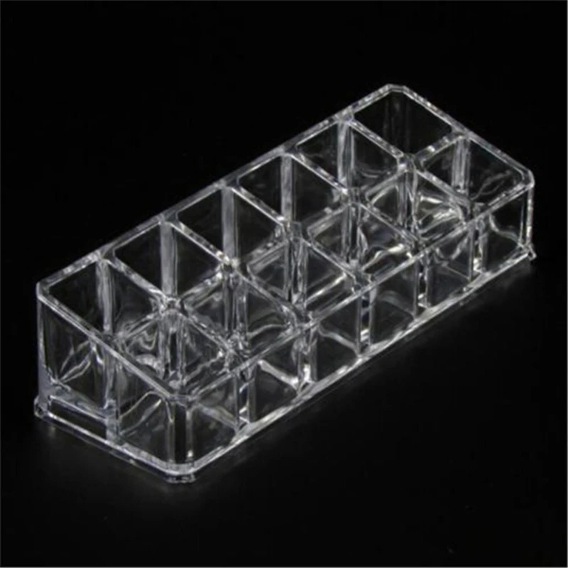 

12 Grid Acrylic Makeup Organizer Storage Box Cosmetic Box Lipstick Jewelry Box Case Holder Display Stand make up organizer