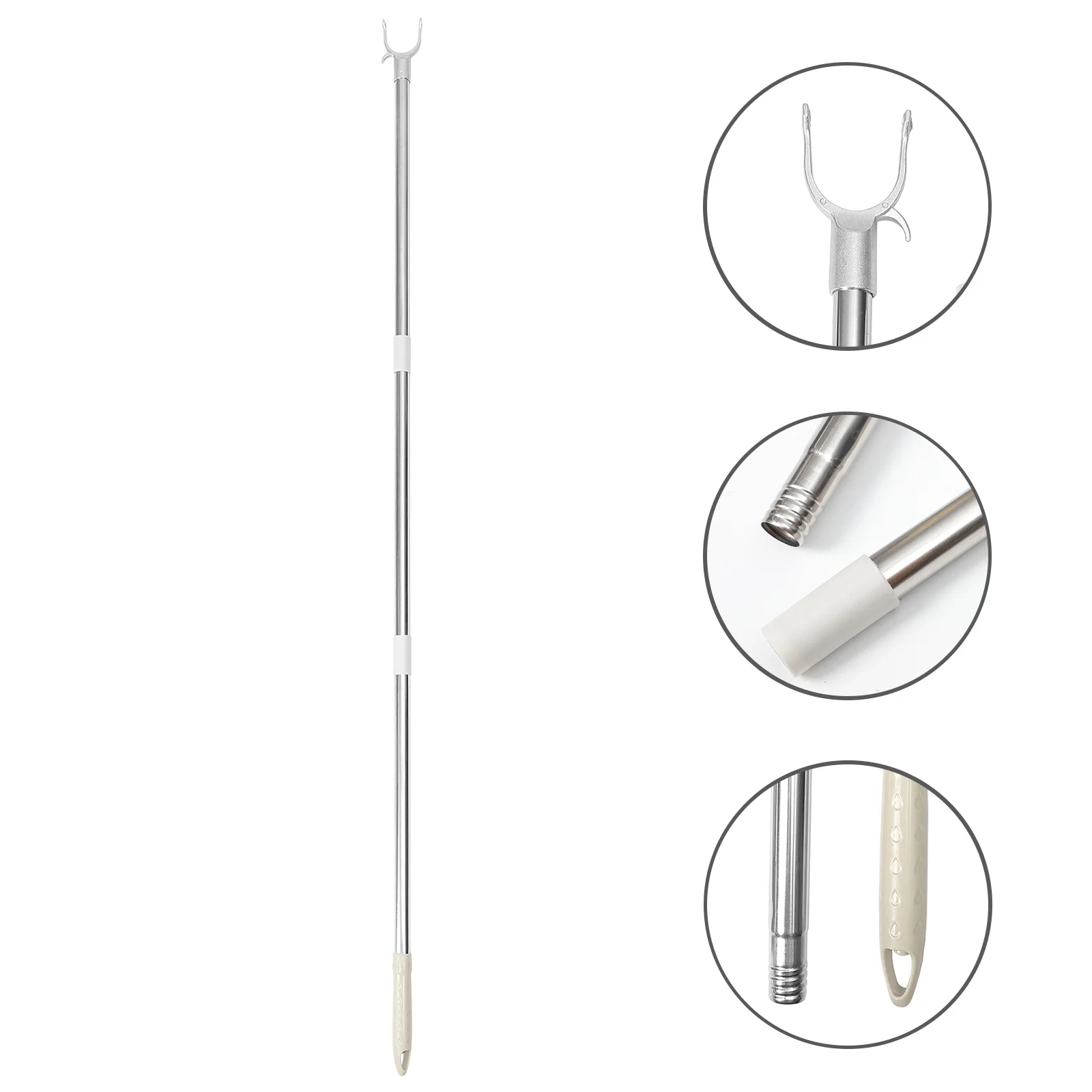

Pole Closet Clothes Hook Rod Reach Stick Retractable Clothingclotheslinereaching Hanger Reacheradjustable Drying Prop Fork