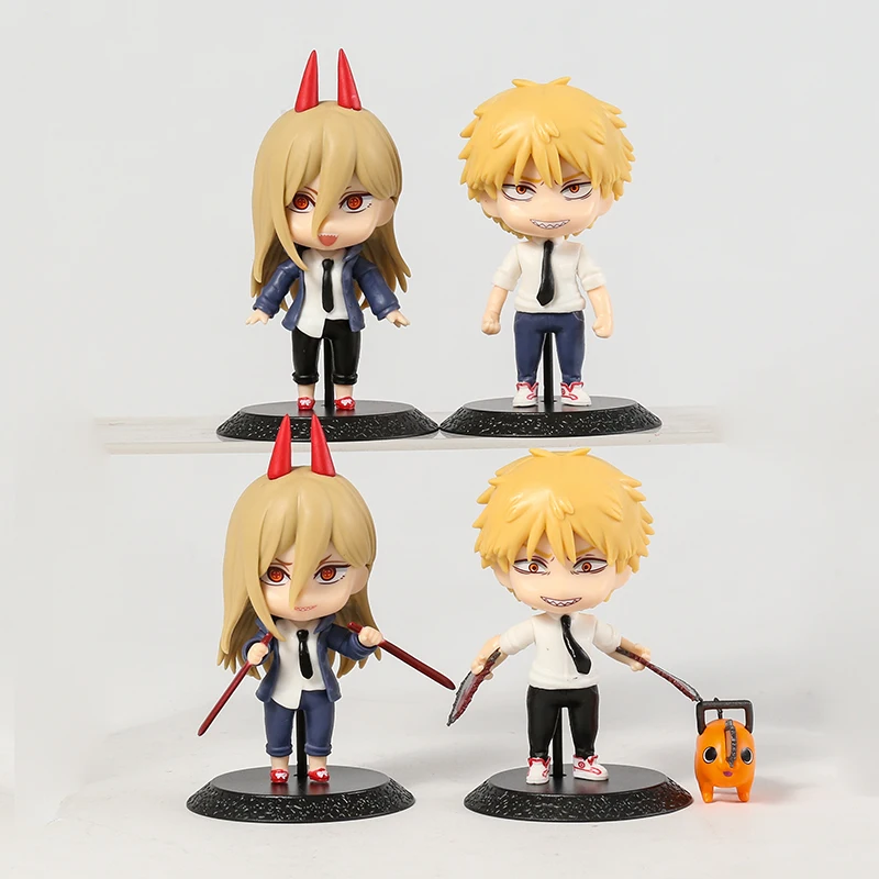 

Chainsaw Man Power Denji Cute PVC Figures Figurine Toys 4pcs 5pcs Set