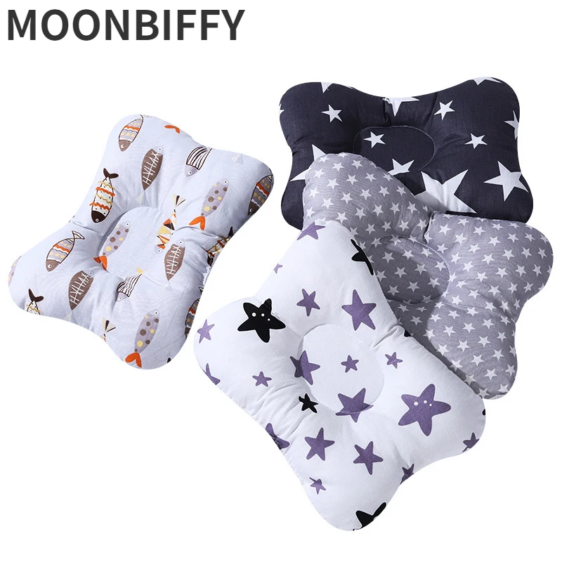 

Pure Cotton Baby Nursing Pillow Breathable Newborn Sleep Support Concave Cushion Cartoon Prevent Flat Head Infant Shaping Pillow