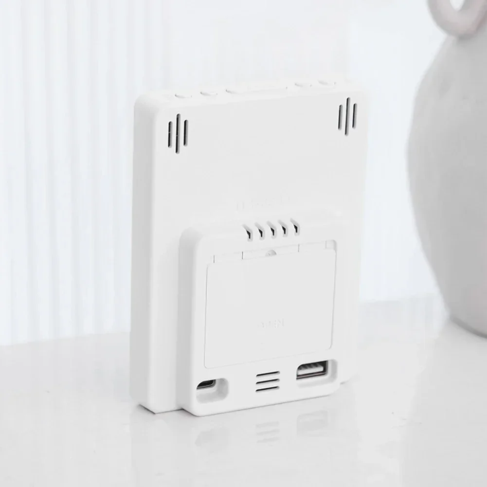 Электронные цифровые настенные часы USB-розетка интеллектуальная настройка