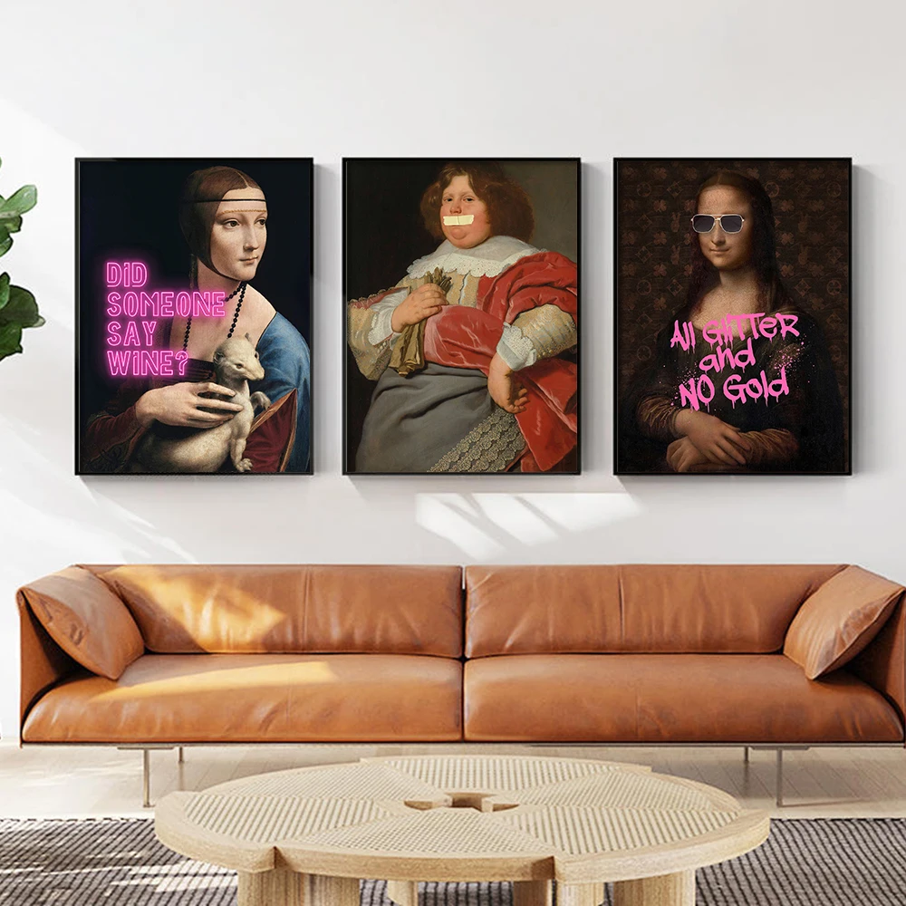 

Eclectic Art Alter Famous Woman Portrait Letter Painting Canvas Poster Print Vintage Picture Living Room Home Wall Decor Cuadros