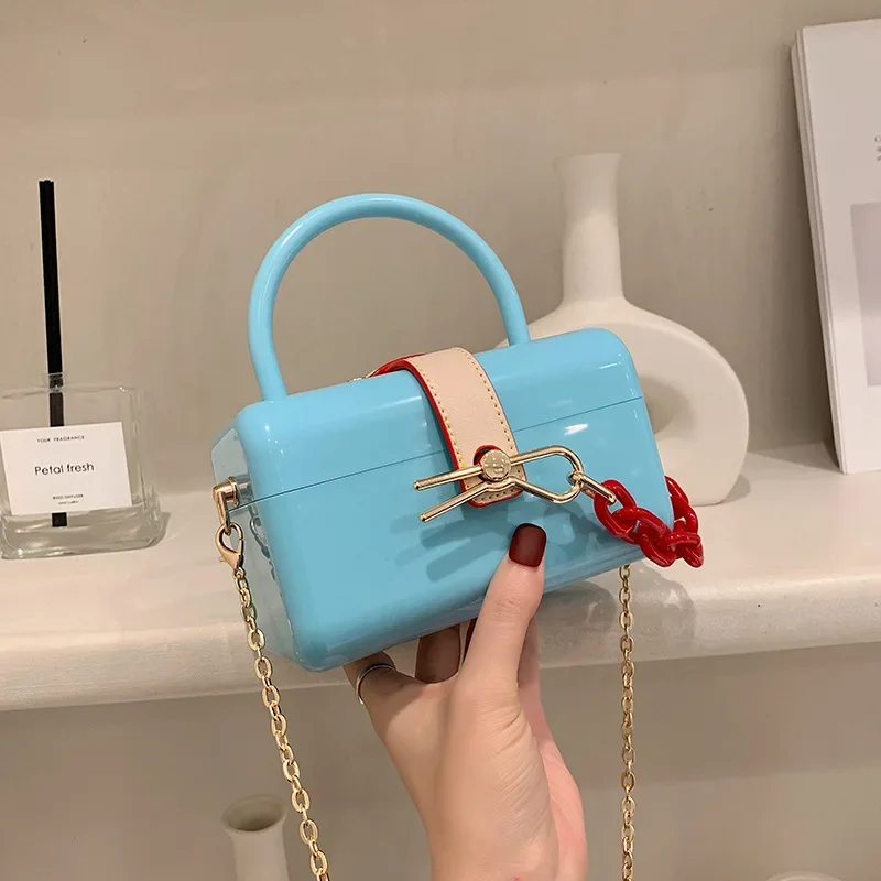 Модные ручные диагональные сумки через плечо для женщин косметичка желейная