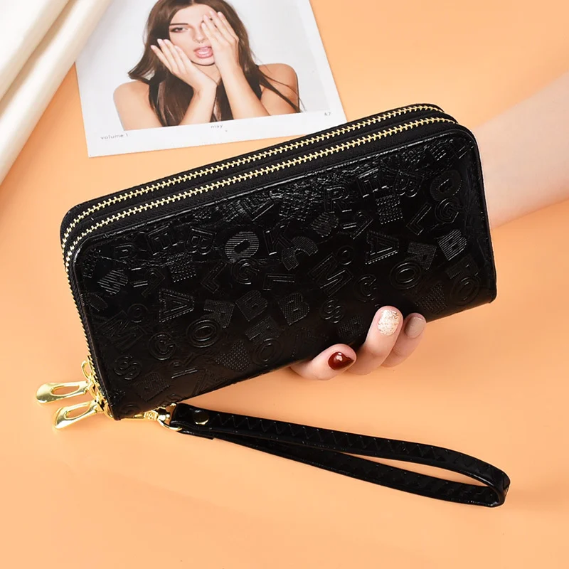 

Women's wallet long 2022 new multi card position large capacity mobile phone bag letter double zipper hand bag women