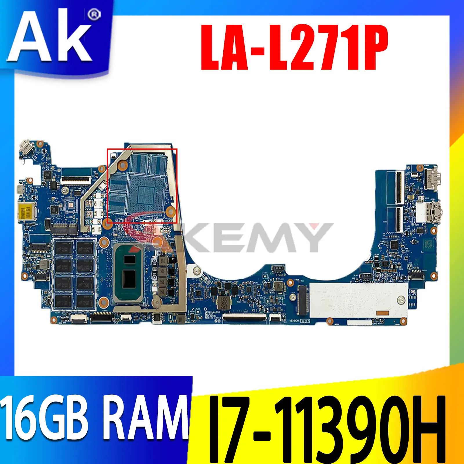 

HPT60 LA-L271P для HP Spectre 16-F Материнские платы для ноутбуков Core I7-11390H 16GB RAM Geforce RTX3050 системная плата