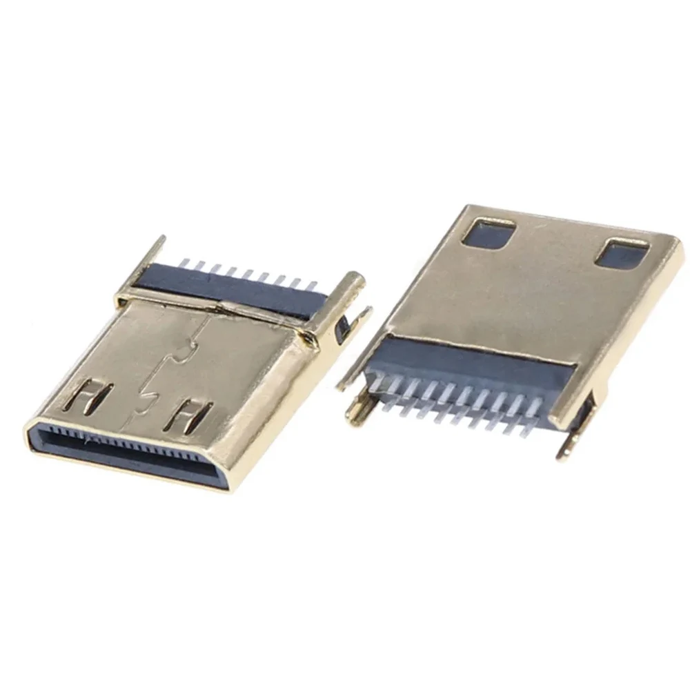 500 шт. позолоченные мини-кусачки для передачи данных HDMI 19P