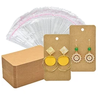 30pcs 5x9cm earrings paper card with 30pcs self adhesive bags for jewelry retail display packaging cardboard hang price tags