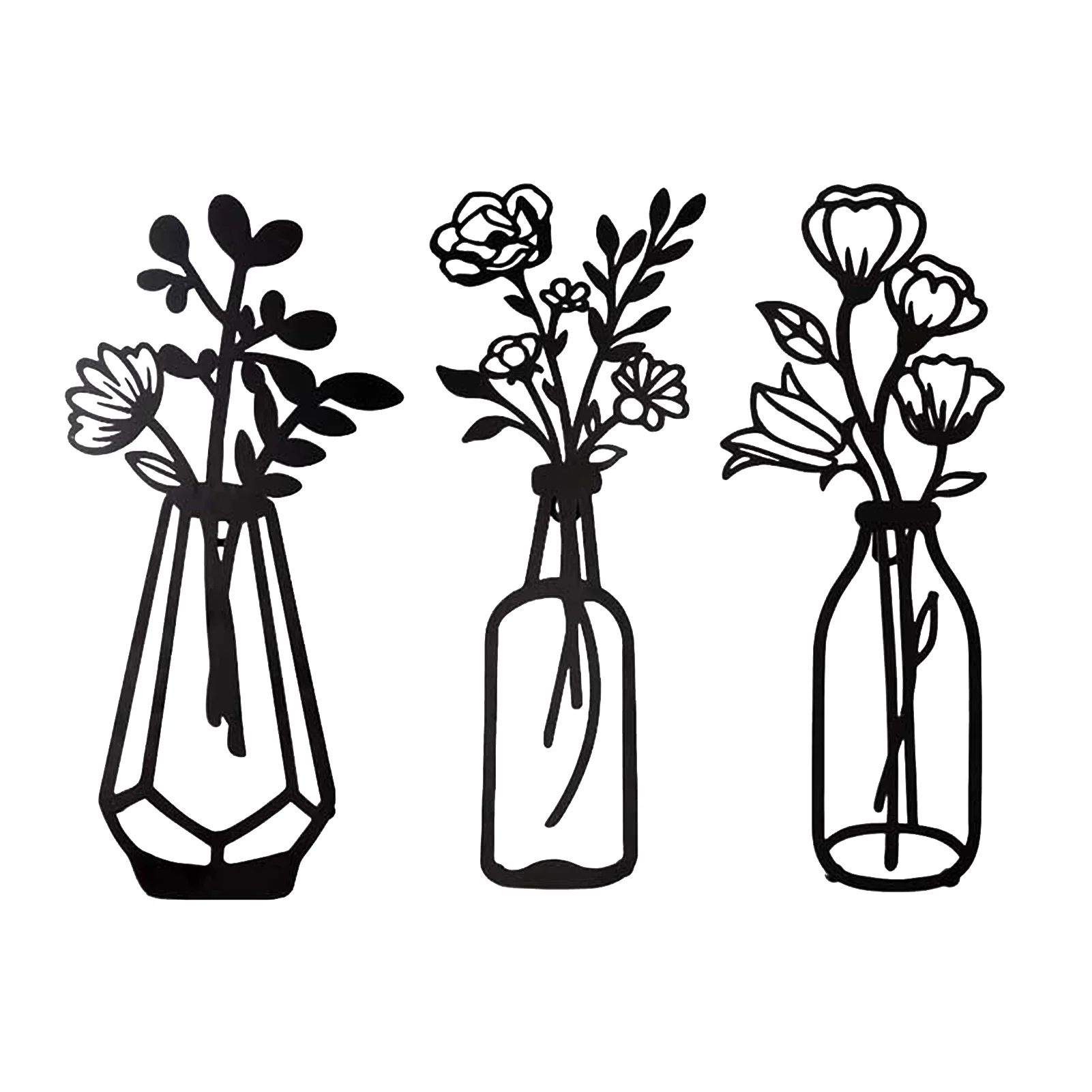 

3 шт., декоративная металлическая настенная скульптура с винтами