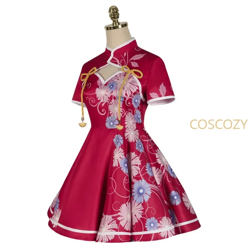 Аниме Косплей Костюм Руби Cheongsam традиционное женское красное платье аниме Ashi no Ko