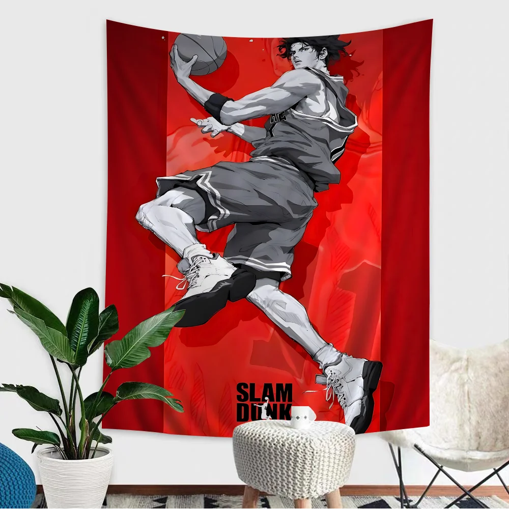 Anime SLAM DUNK Sakuragi Tapestry Art Printing Japanese Wall Hanging Home Decor