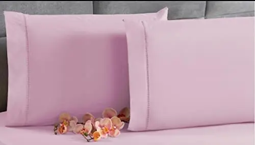 

2 Pillowcase Avulsa Percal 200 Yarn Cotton Stitch Stick Pink