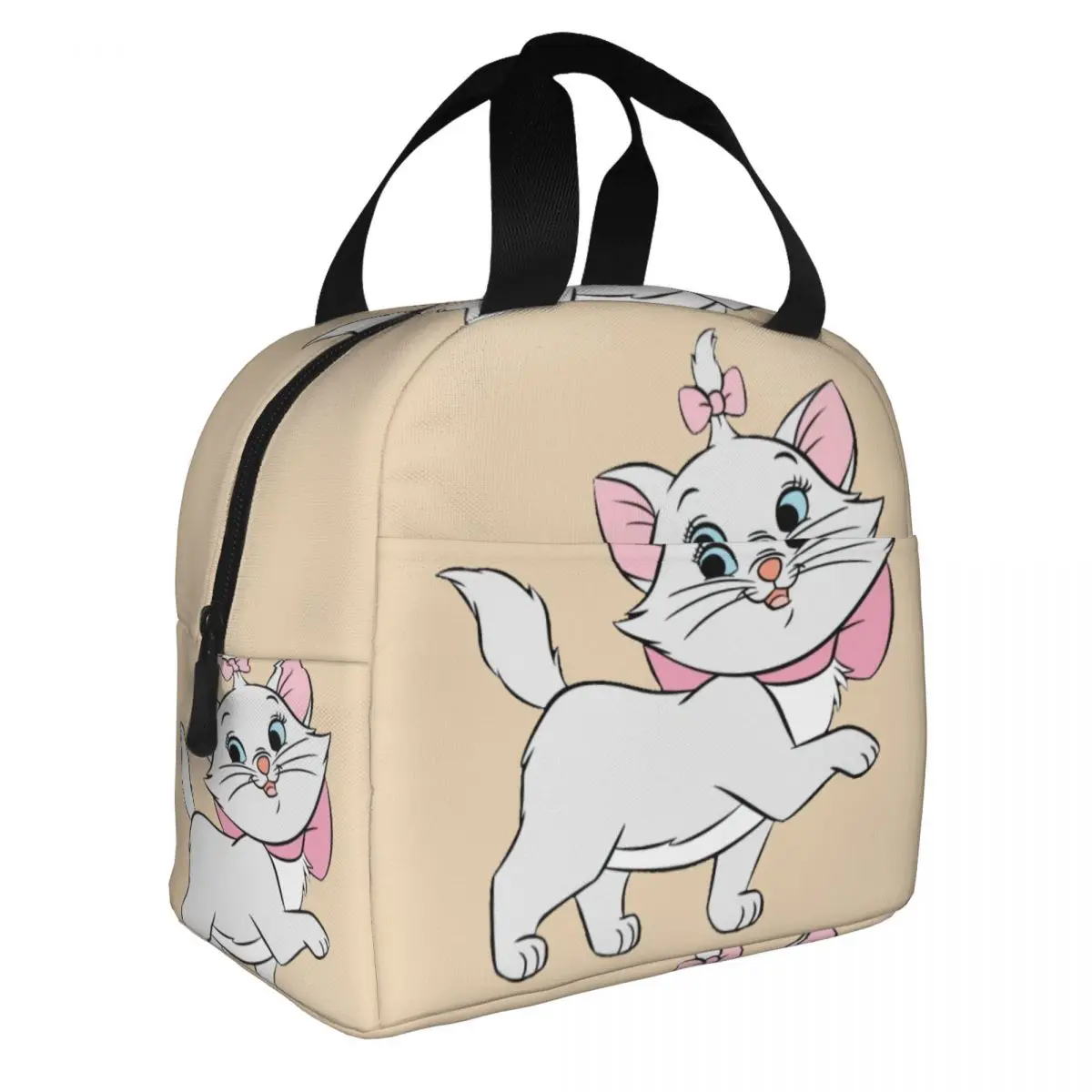 

Cartoon Marie Insulated Lunch Tote Bag For Women Cute Cat Kitten Resuable Thermal Cooler Bento Box For Work School Food Bags