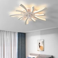 modern led ceiling fan with light for living bedroom room lustre led ceiling chandelier lights with fans dimming home fans light