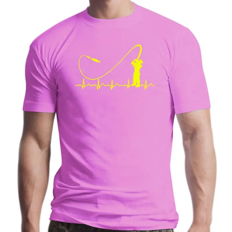 

Новая футболка Fishinger с изображением сердцебиения-забавная Рыба Рыбалка подарок идея модная мужская футболка модная с коротким рукавом расп...